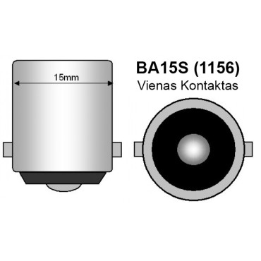 Skaidri Halogeninė Lemputė P21W BA15S 1156