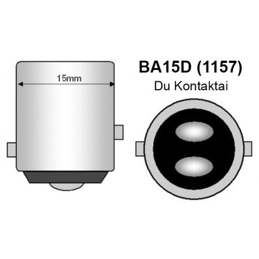 Skaidri Halogeninė Lemputė P21W BA15D 1157