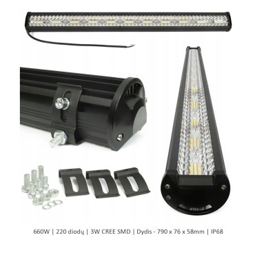 CREE LED BAR offroad panelė [120W-660W]