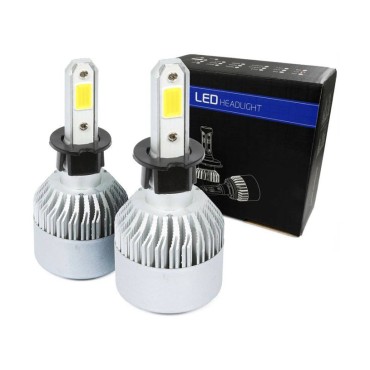 2 x H3 S2 COB LED lemputės 72W 6500K 16000LM