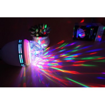 3W E27 RGB LED Disco Ball Besisukanti Lemputė