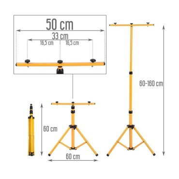 2 x 30W LED Prožektorius su trikoju IP66 5700LM 160CM