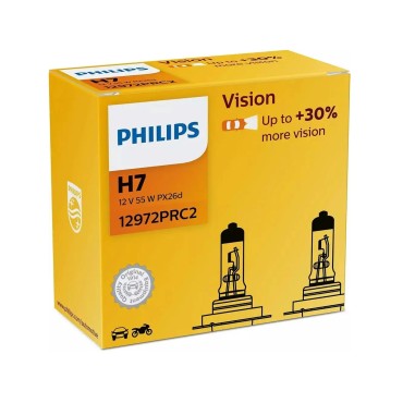 Philips Vision H7 12V 55W halogeninės lemputės 12972PRC2